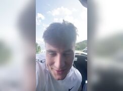 Selfie Gay Pissing by the Road no cum 213
