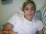 Sexy cute twink cums on belly