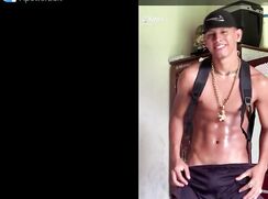sexy shirtless oil up dance twink
