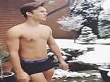 Sexy teenboy making angels
