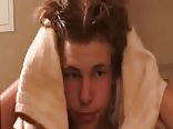 Sexy twink showers and milks himself boys porn