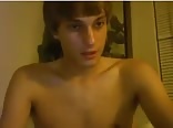 Sexy twink strokes his big cock