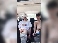 sexy young white boys flash their big floppy cocks