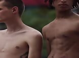 Shirtless Skaters in Paris
