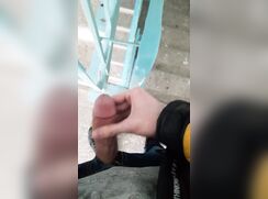Shooting a load down the stairs