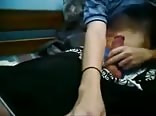 Shooting my cum into a tissue 