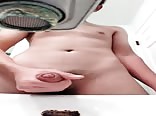 Shooting my load into the sink boys porn