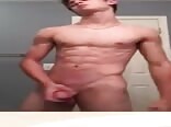 Showing his big cock and nice ass as he pumps out a load gay porn