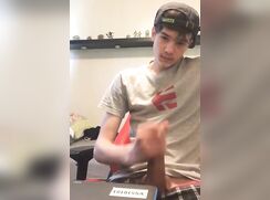 Showing off his rod