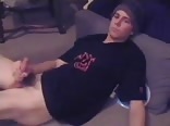 Skater boy wanking