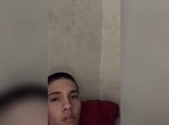 Skinny boy with big dick shoots on his body - 08-04-25
