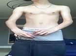 Skinny boys gay porn jerks off and cums
