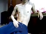 Skinny college boys porn jerks off at home during break 