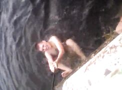 Skinny dipping Russian lads