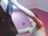 Skinny smooth boy in action