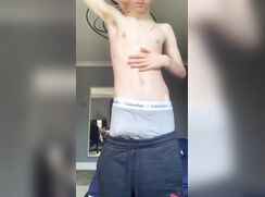 Skinny twink - face at the end