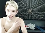 Skinny twink with huge cock jerking on cam 2016-07-13