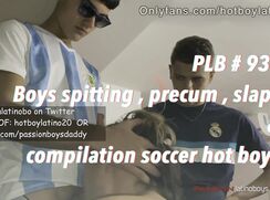 Slaps from Straight Soccer Boys to Gay Boy- spitting -White giving dick to brunetto