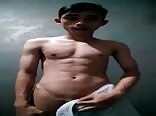 Slim Indonesian Boy Shows Big Cock