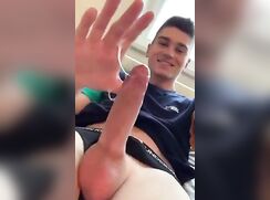 Sloan present his big cock with a delicious smile