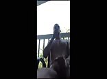 Smoking and stroking on the balcony boys porn