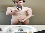 Smooth Twink Porn Shoots into Bathtub - 6 shooter