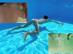 Soccer twinks play and cum underwater