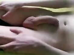 Soft and hairless boy plays with himself and cums porn