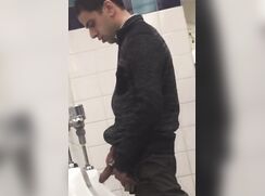 Spy - getting hard at urinal