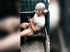 Spy Watching Porn Toilet Voyeur