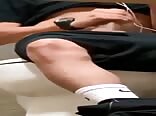 Spycam Boy porn masturbated in toilet