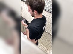 Spying on co-worker jerking off during his lunch break