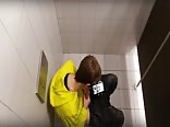 Spying on teen wanking in public toilets