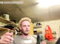 Str8 boy shows cock and ass