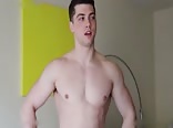 str8 fratboy poses & wanks gay porn