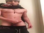 Straight Jock Jerks Flexes & Cums boys porn 