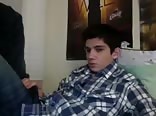 Strip on bed and cums boys porn