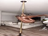 Stripper Pole Hung Black Lad 