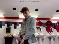 Student had to cum in public restroom area