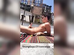 Student jerk off in roof