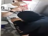 Sucking friend in the bathroom