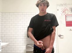 [T75]-[08] - Gay teen masturbates - Inside targets public restroom!