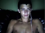 Tanned boys porn jerks his cock