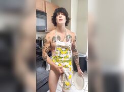 Tatted Twink Makes himself Lunch-cum 239