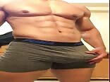 Tattooed muscle dude boys porn jacks off for his gf