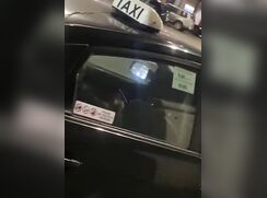 Taxi driver masturbates