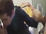 Teen blowing 2 friends
