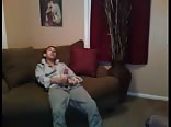 Teen boy cumming in PJs