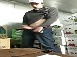 Teen Boy Wanks at Work