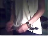 Teen boys porn gives his dick a few quick wanks